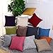 U'Artlines Pillowcase Covers, Slubbed Linen Black White Pillow Case Decorative Cushion Cover Pillowcase for Sofa Pillow Cover