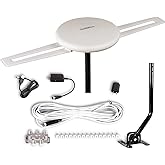 Five Star HDTV Antenna - 360° Omnidirectional Amplified Outdoor TV Antenna up to 150 Miles Indoor/Outdoor,RV,Attic 4K 1080P U