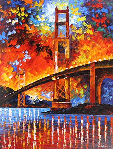 San Francisco Golden Gate Bridge is a ONE-OF-A-KIND, ORIGINAL OIL PAINTING ON CANVAS by Leonid AFREMOV …