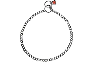 Herm Sprenger Black Stainless Steel Choke Dog Training Collar with Training Clicker No-Pull Slip Chain for Small Medium Large