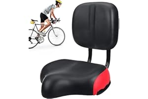 Oversized Bike Saddle Seat,Oversize Comfort Saddle with Back Rest - Oversize Tricycle Universal Comfort Bicycle Cushion for R