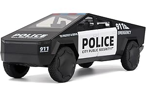 OANMYJJO Trucks for Boys Toy Pickup Truck 1/32 Police Car Toy,Police Cars for Kids Ages 3-5,Pull Back Cars with Lights and Siren,Toy Trucks for Boys Age 4-7