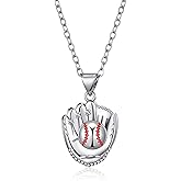 TALYKONG Pickleball/Baseball Glove/Tennis Racket Necklace for Women Christmas Mothers Day Valentines Jewelry Gifts for Women Men