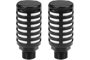 uxcell Plastic Pneumatic Muffler Exhaust Air Line Silencer 3/4 PT Black, 2pcs