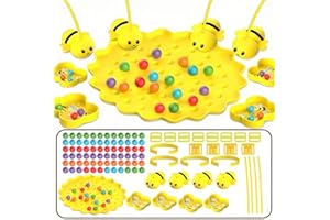Magnetic Bee Catcher Game, Magnetic Bee Bean Picking Game, Magnetics Games Catcher, Bead Grabbing Headbands fo Fast