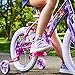 Huffy Disney Princess Kid Bike w/ Streamers & Training Wheels, Purple