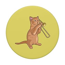Silly Cat Playing The Trombone For Brass Players