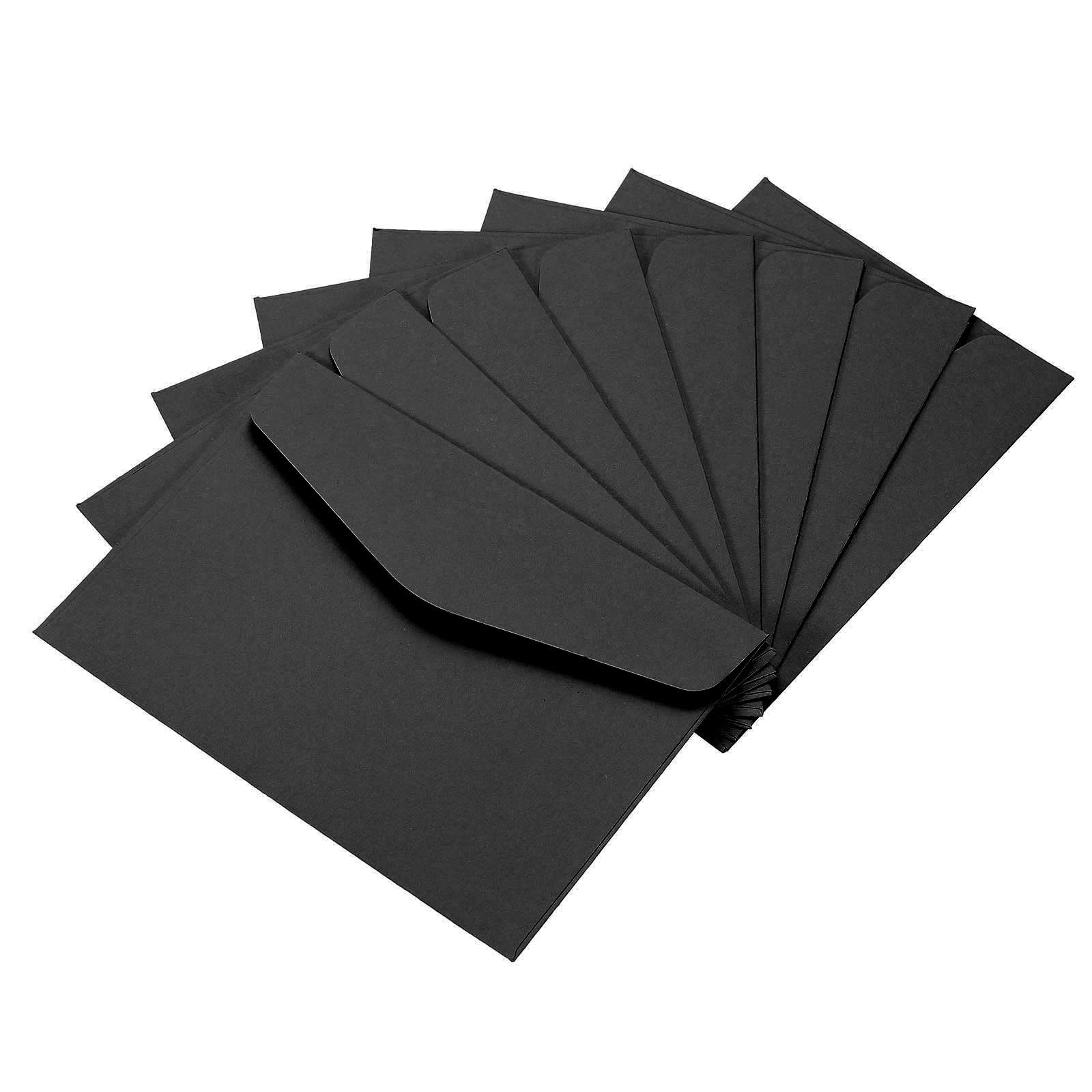 YOKIVE 60 Pack Gift Card Envelopes, Business Greeting Note | Small Item Holder Envelope, Great for Invitations Weddings(Black)