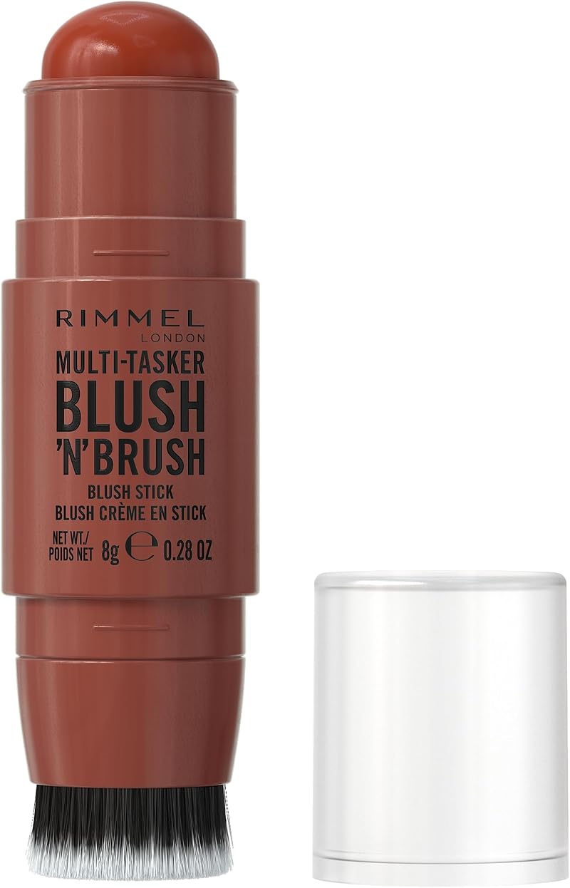 Rimmel Multi-Tasker Blush'N'Brush Roasted Peach 8g Dual-Ended Cream-to-Powder