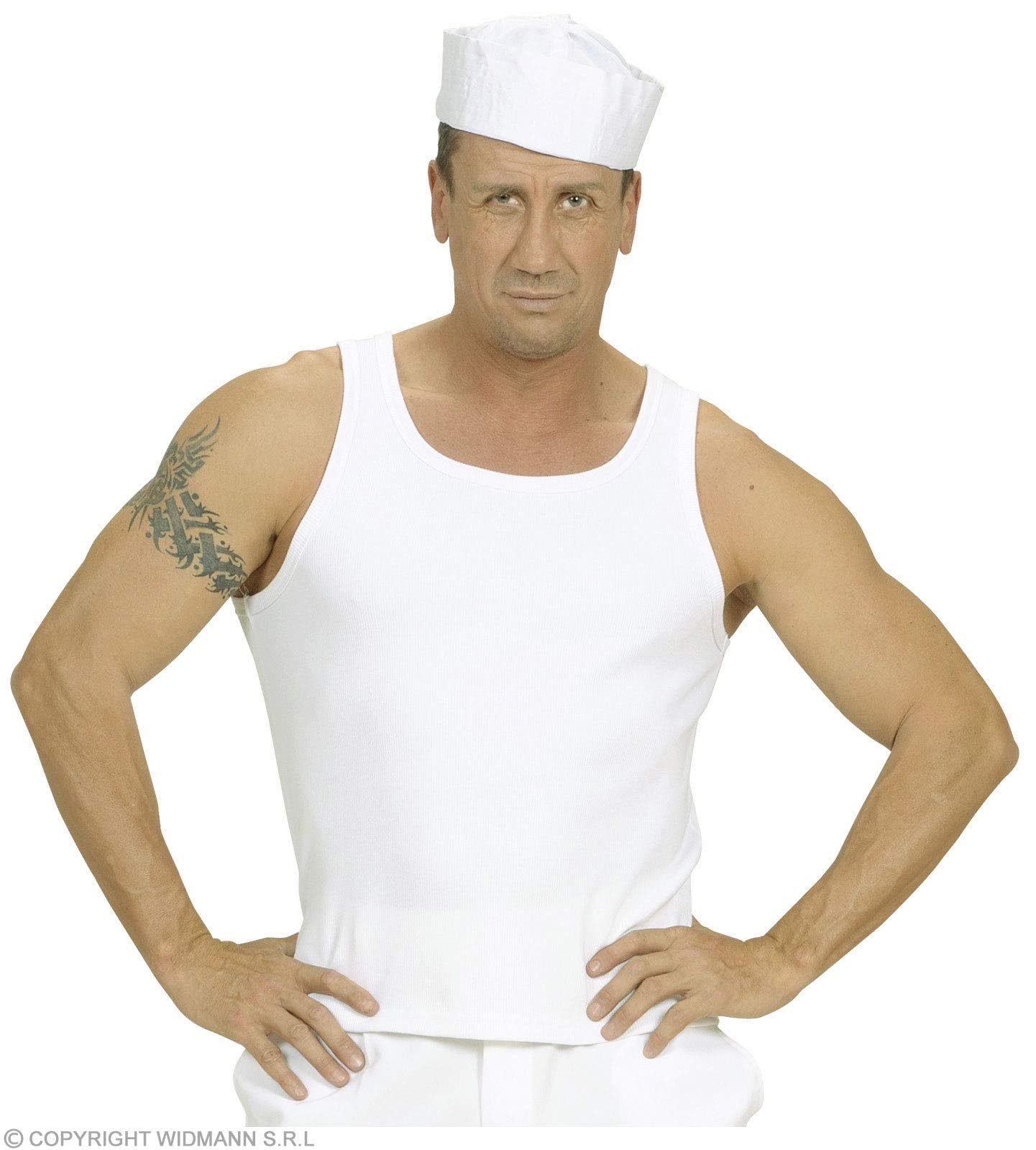 White Sleeveless Vest Top Accessory for Fancy Dress