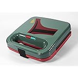 Uncanny Brands WM2-SRW-BBF Star Wars Boba Fett Double-Square Waffle Maker, 9" x 9", Green