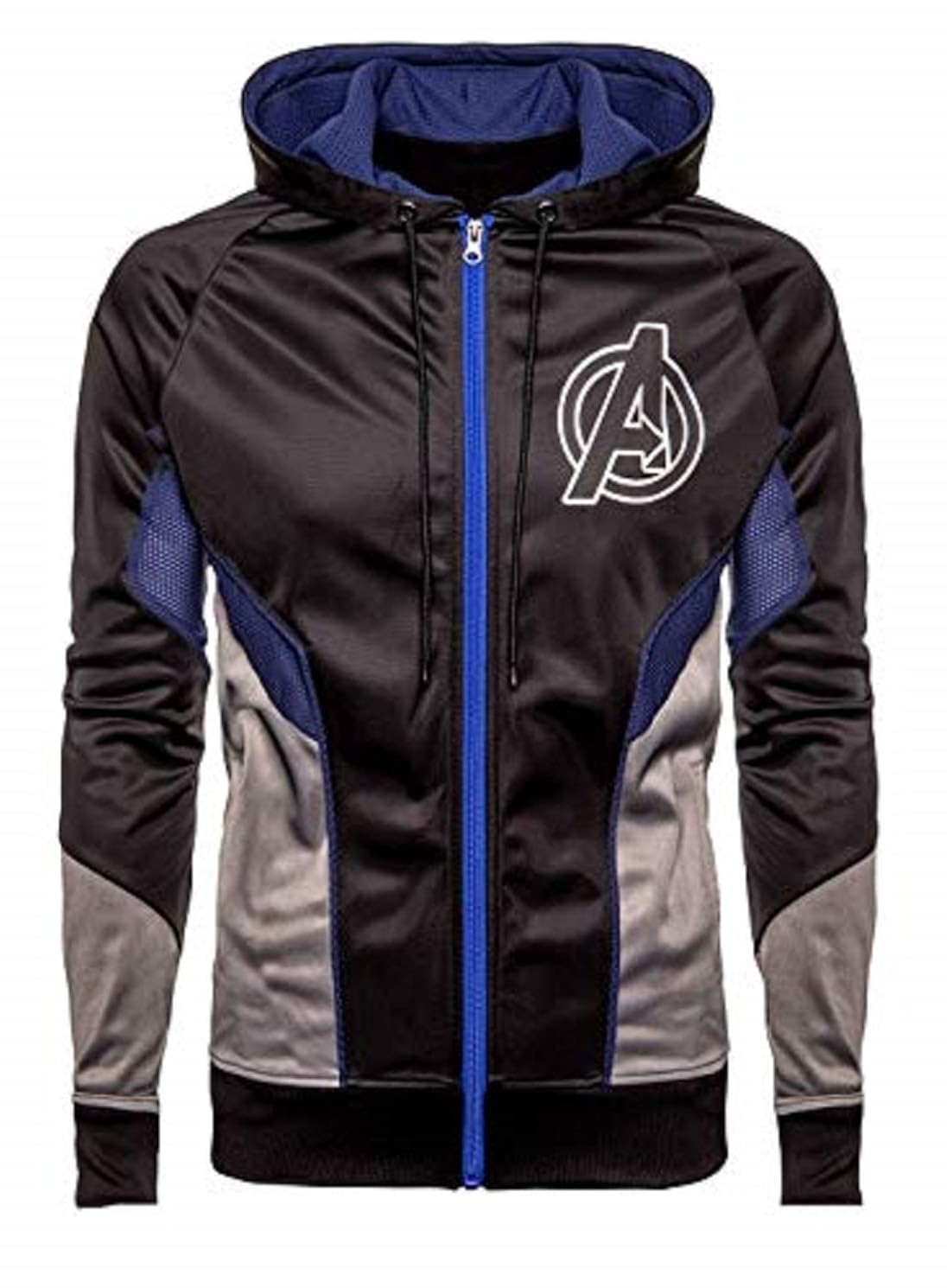 Mens Avengers Endgame Superhero Hoodie Quantum Real Black
