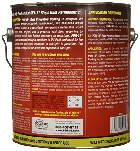 POR-15 45201 Gray Rust Preventive Coating - 1 gal