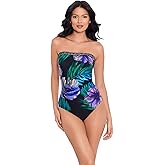 Miraclesuit Women's Swimwear Strapless Bandeau Avanti Tummy Control Underwire One Piece Swimsuit…
