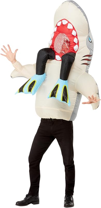 Fato insuflável de tubarão e mergulhador Smiffys, fato de Halloween de uma peça, Carnaval — foto 3 de 5