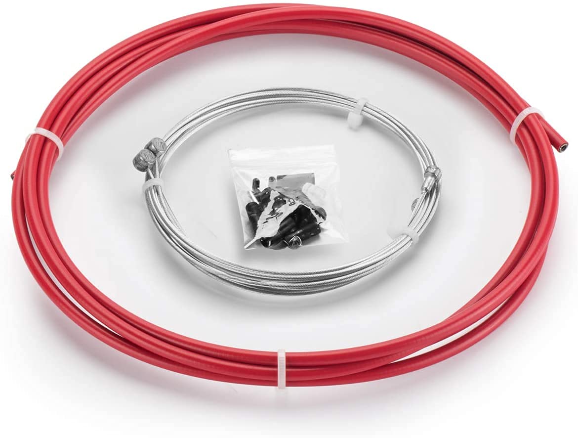 Chooee Universal Bicycle Brake Cable Housing Kit for Mountain Bike or Road Bikes,Standard Red
