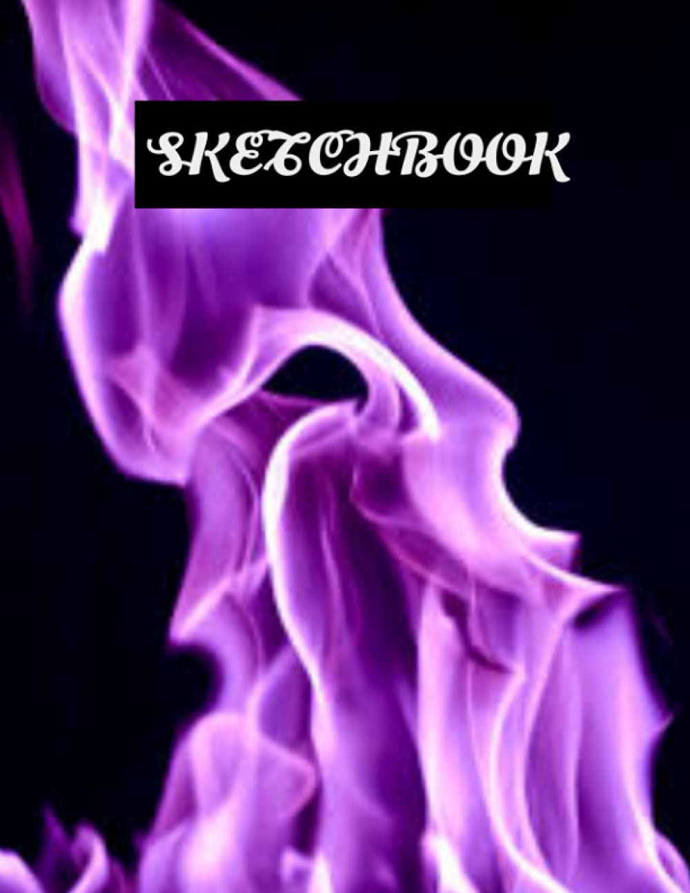 Sketchbook: Large art notebook for drawing, sketching or doodling: Purple and black cover: 120 pages: 8.5 x 11