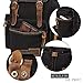 Canvas Backpack Vintage Rucksack Hiking Travel Outdoor Shouder bag Carry Case Black #220