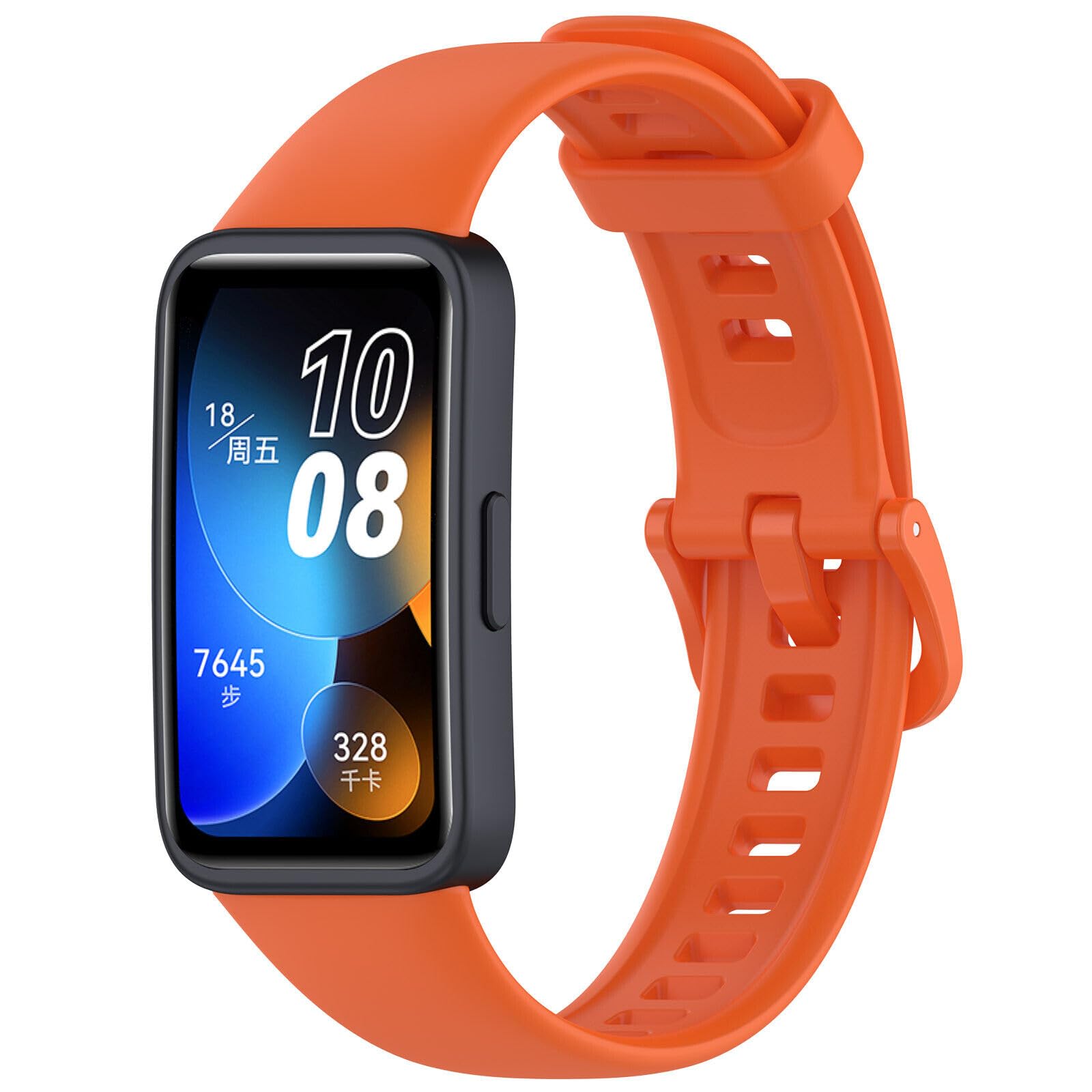 Panda Bobo For Huawei Band 8/Band 9 Replacement Silicone Sport Watch band Strap (Orange)