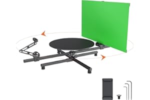 UUrig Photography Turntable, Spin Table Platform 360 Photo Booth Professional Video Equipment Professional 360 Degree Spinner Rotating Camera Slider for Product Shooting, Photography, Video