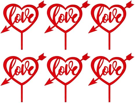 Amosfun Herz Kuchen Topper Liebe Herz Schmetterling Cupcake Picks Kuchen Dekoration Fur Hochzeit Geburtstag Valentinstag Party 6pcs Rot Amazon De Kuche Haushalt