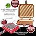 Red Copper Flipwich Non-Stick Grilled Sandwich and Panini Maker by BulbHead (2 Pack)