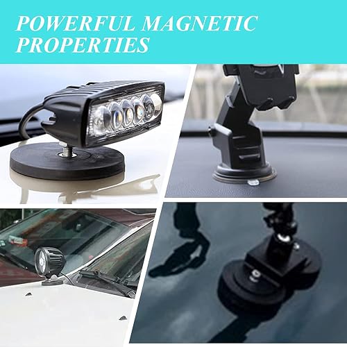 Magnet Module Led M4 Strong Magnet 4-Pack Black Rubber Coated Neodymium Magnets - 30LB Pull ...