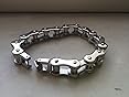 JewelryWe Bracciale Donna In Acciaio Inossidabile Con Ceramica Bianca E Zirconi: Chiusura Magnetica, Ideale Per Coppie, 19,2 Cm - 3