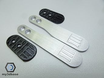 Universal Aluminium 'BRUSHED' paddles mit BO3 Gravur + Distanzscheiben