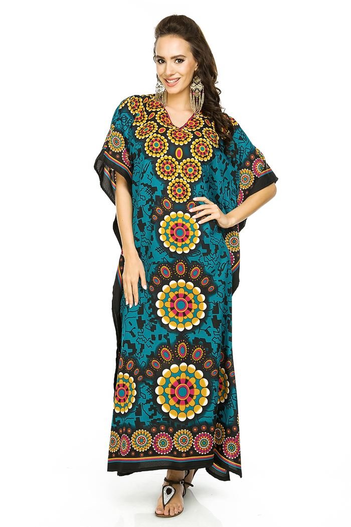 Looking Glam New Ladies Oversized Maxi Kimono Kaftan Tunic Kaftan Dress Free Size