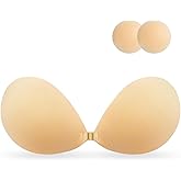 AURUZA Sticky Push Up Bra for Women, Strapless Backless for Wedding/Parties/Events, Comfortable Adhesive