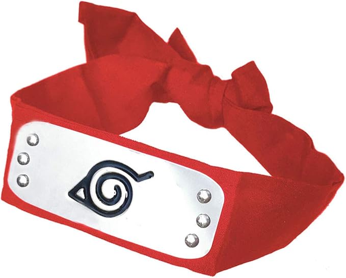 IDOXE Japanese Anime Red Leaf Village Headband Konoha Rock