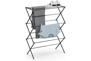 SsngygHme Drying Rack for Laundry, Foldable Clothes Drying Rack, Small Collapsible Dry Rack for Clothes, Use for Indoor & Outdoor Drying Clothes, Black 40"x29"x14.5"