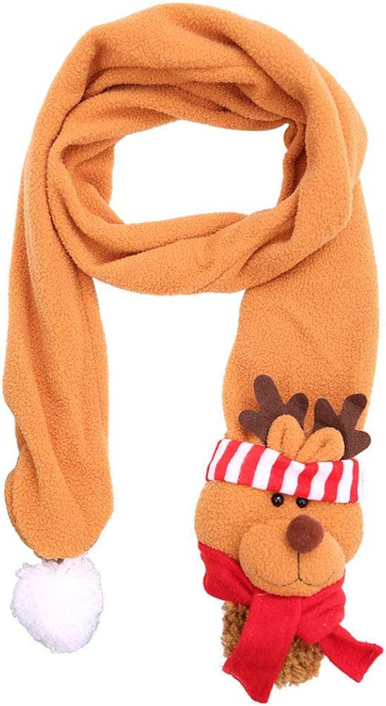 Christmas Winter Scarf Santa Snowman Elk Scarf Winter Neck Scarf For