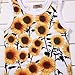 Newborn Baby Boys Girls Sleeveless Sunflower Button Romper Vest Sunsuit (12-18months, Yellow)