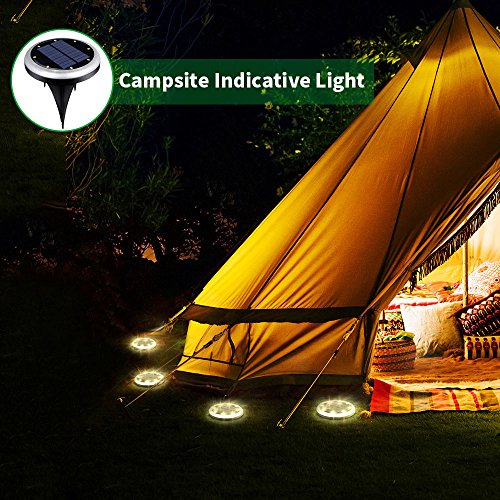 image for Number-One Waterproof 8 LEDs Solar Pathway Lights In-Ground Landscape 