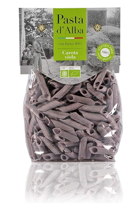 Sorghum Penne mit violetter Karotte - glutenfrei - Pasta aus Sorghum-Hirse - 250 g Bio