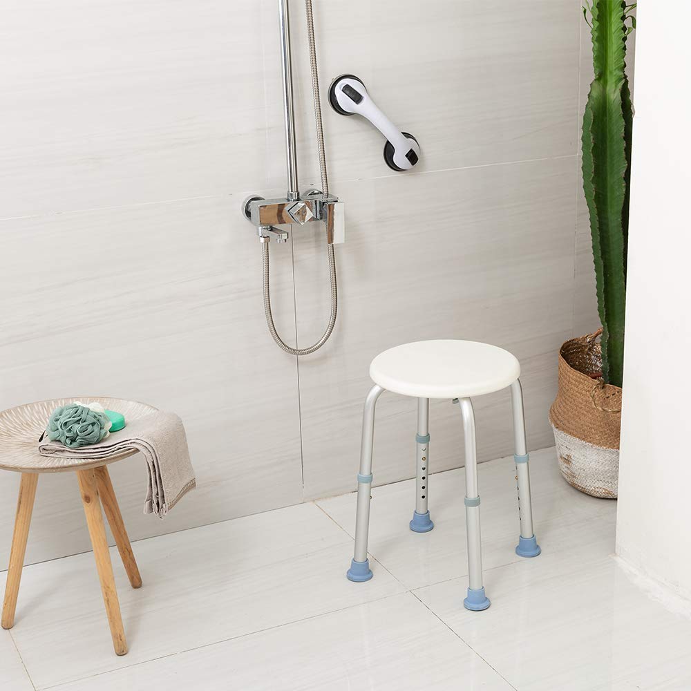 OasisSpace Shower Stool, Heavy Duty Adjustable Bath Chair With Free