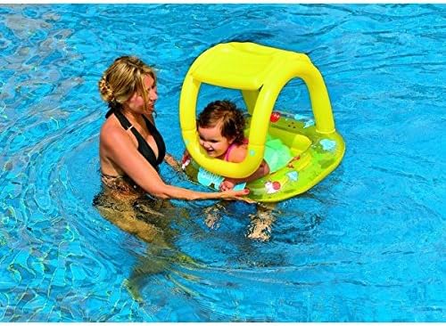 26" Yellow Inflatable Swimming Pool Baby Float