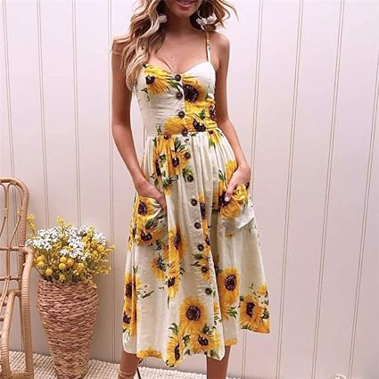 yellow floral summer dress