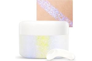 SPRINGSUGAR Holographic Body Glitter Gel for Body Face Hair Lip Makeup, Sparkling Glitter Long-Lasting Waterproof Liquid Sequins for Women Girls Perfect for Music Festival Halloween Concerts Art Party(03)