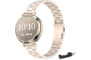 WUWOCJ 14mm Metal Band Compatible for Garmin Lily 2/Lily 2 Active, Stainless Steel Replacement Straps With Adjustment Tool
