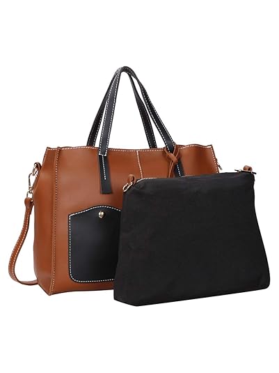 Tan PU Satchel