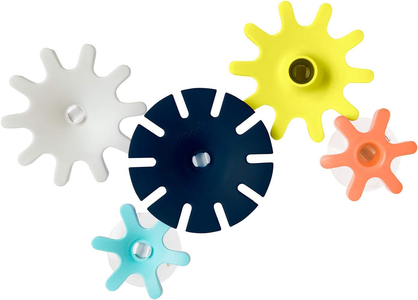 Boon B11375 COGS Building Set (5pcs), Baby Bath, Suction Gears Bathtub Toy, Kids Water Play