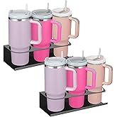 2 Pack Magnetic Cup Holder for Stanley 30 40 Oz Tumblers, Strong Fridge & Metal Surface Water Bottle Organizer Flexible Disassembly (Stanley Cup Accessories)