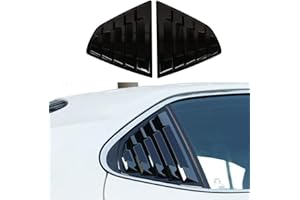 XITER 2PCS ABS Carbon Fibre Racing Style ABS Rear Side Window Louvers Air Vent Scoop Shades Cover Blinds for Toyota Camry 2018 2019 2020 2021 2022 2023 2024 (Mirror Black)