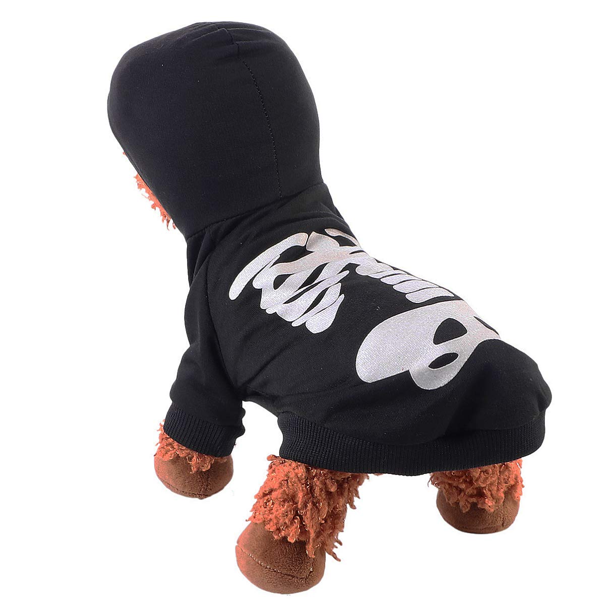 iplusmile Dog Hoodie- Halloween Skeleton Dog Costumes- Ghost Sweatshirt Pet Costume, Various Sizes Pet Clothing for Small Medium Large Dogs Cats