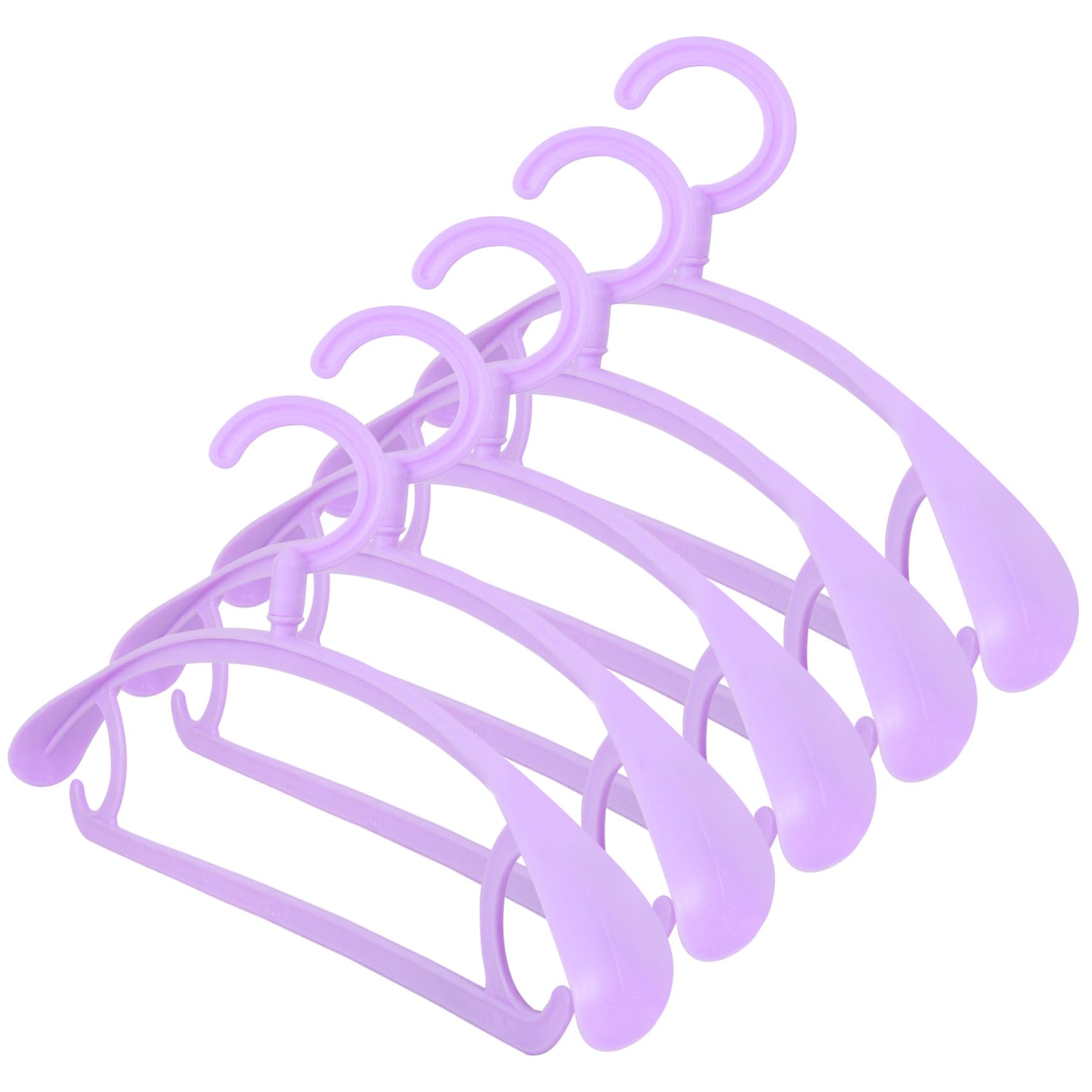 DEDU Plastic Clothes Hangers 20 Pack, Extra Thick Wide Shoulder Coat Hangers with 360° Swivel Hook Non Slip, Sweater Hangers Suit Hanger for Suits, Sweater, Dresses, Pants (Purple)
