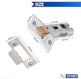 XFORT Tubular Latch Polished Chrome 65mm 2 Pack Internal Doors view 7