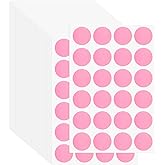PATIKIL Colored Dot Stickers 3/4", 42 Pcs Color Coding Labels Blank Circle Stickers Adhesive Round Price Stickers for Inventory Office Garage Classroom, Fluorescent Pink